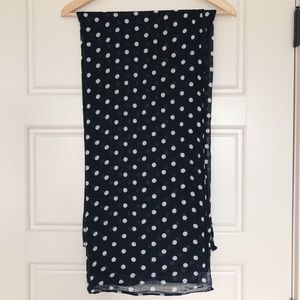 Navy/White Polka Dot Scarf